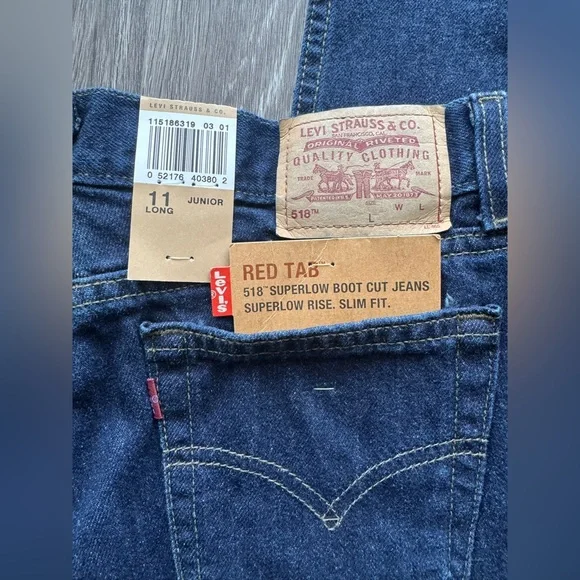 NWT Deadstock Vintage Y2K 2001 Superlow Bootcut Levi’s size 11 Junior - Picture 2 of 13
